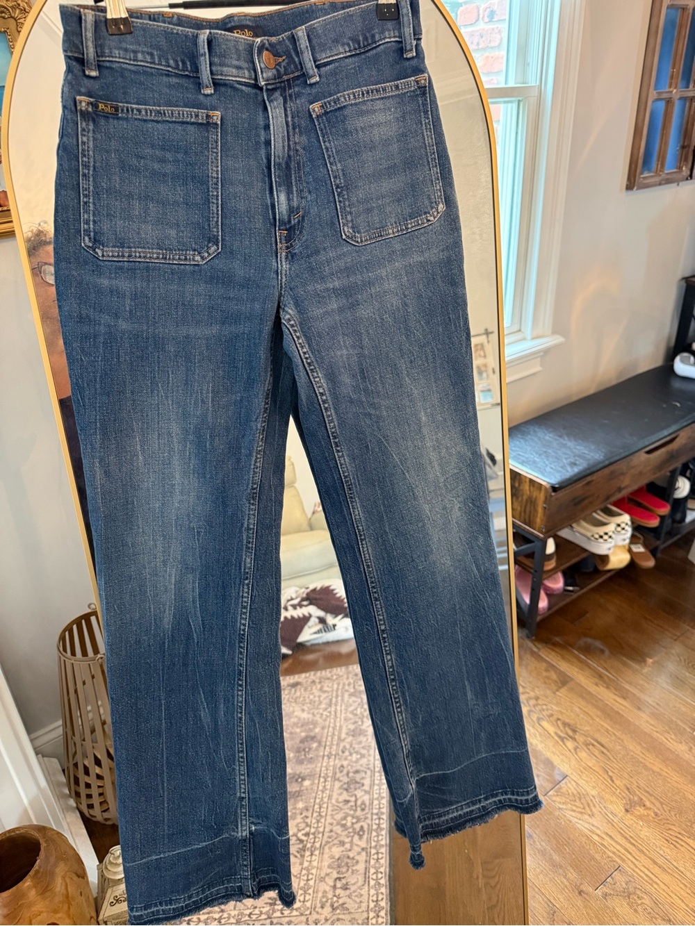 Polo by Ralph Lauren Blue Straight Wide-Leg Jeans Size 28R